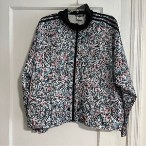 Adidas Women's Floral Jacket - Black and Pink Sz XL